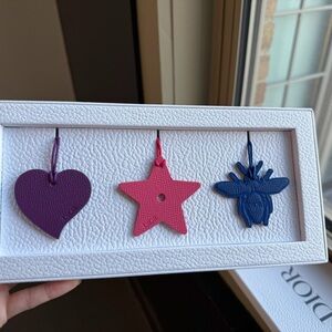 Dior Beauty Novelty Leather Heart Star Bee Charm